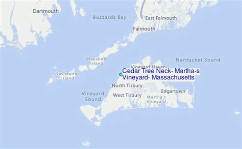 Cedar Tree Neck Marthas Vineyard Massachusetts Tide Station Location