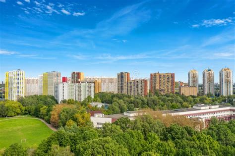 Aerial View Of The City Of Khimki Stock Image Image Of Estate