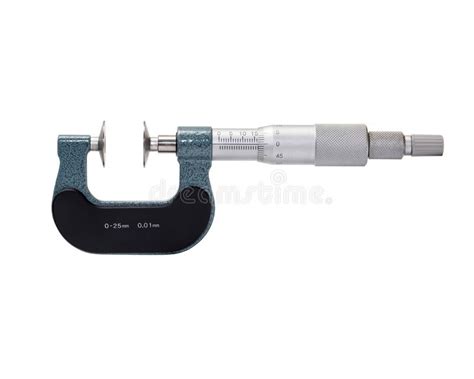 Disk Micrometer 0 25mm Isolated On White Background Stock Photo