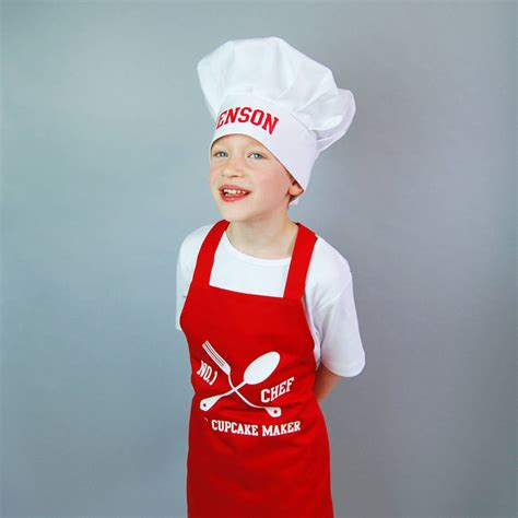 Personalised Childrens Apron And Chef Hat Set By Simply Colors