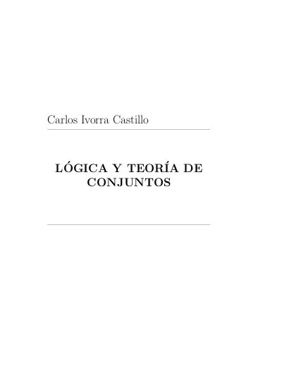 El Segundo Teorema De Incompletitud Carlos Ivorra Castillo L Ogica