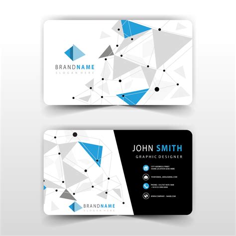 Polygonal Shapes Business Card Template 1409976 Vector Art At Vecteezy