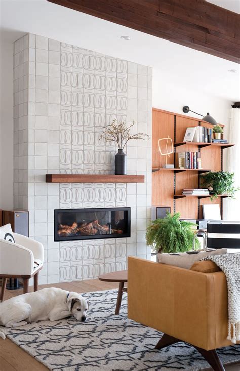 Mid Century Modern Love Home Fireplace Design