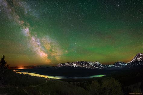 Airglow And Milky Way Over Glacier National Park Sky And Telescope