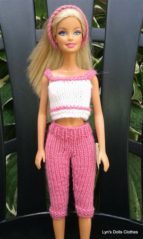 linmary knits barbie knitted capri pants and cropped top crochet barbie clothes barbie doll