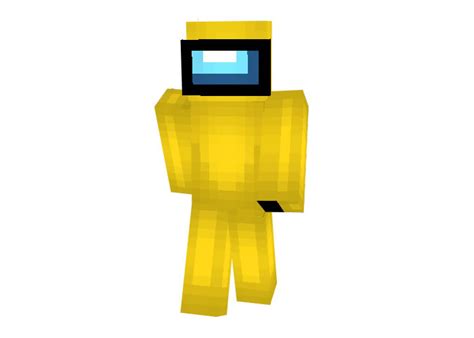 Among Us Yellow Crewmate Skin For Minecraft Uk