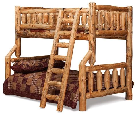 Amish Rustic Log Bunk Beds Log Furniture Plans Rustic Bunk Beds