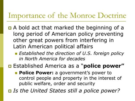 What Is The Importance Of The Monroe Doctrine