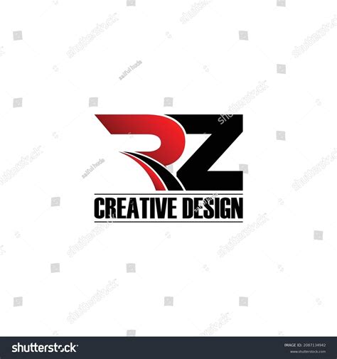 Letter Rz Simple Logo Design Vector Stock Vector Royalty Free