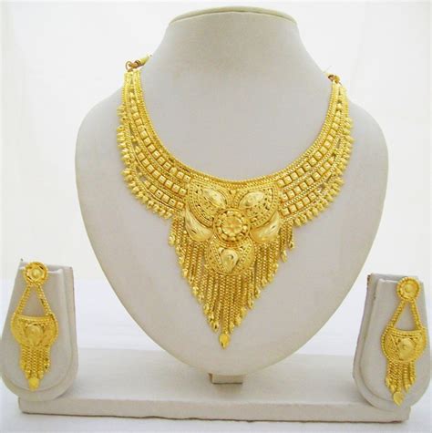 Indian Gold Plated Choker Necklace Jewelry Set Ethnic Bridal