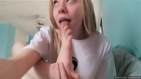 Blonde Sucks Her Own Toes