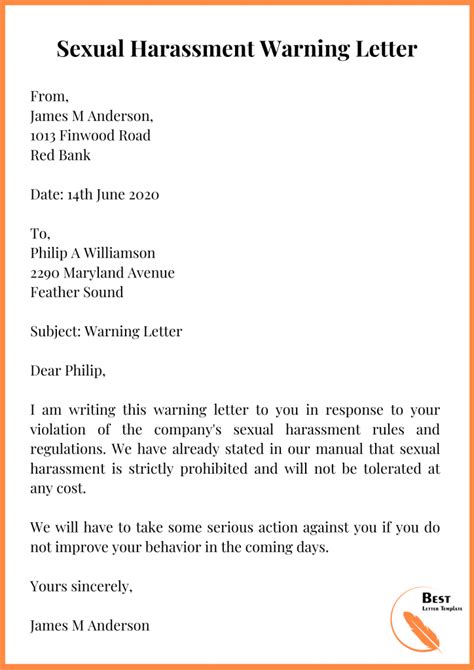 Warning Letter Template Format Sample Example In PDF Word