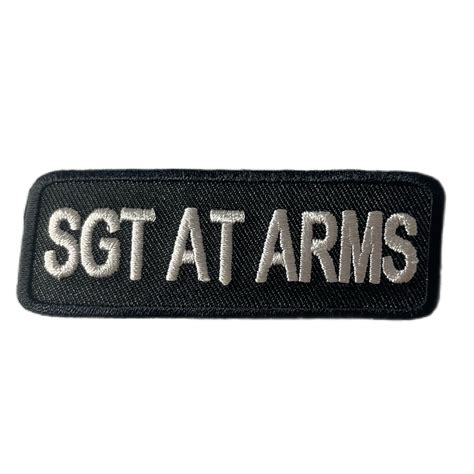 Sergeant At Arms Iron On Patch Motorcycle Patches Ravnanproducts