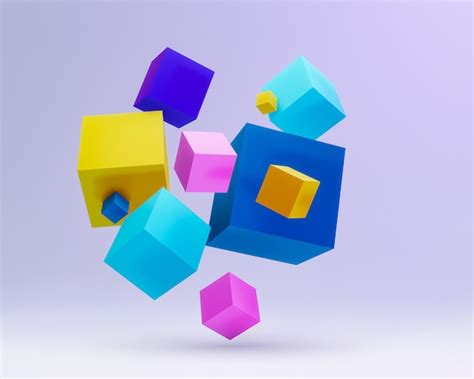 Premium Photo Composition With 3d Cube