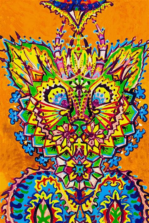 Psychedelic Cat By Louis Wain Painting By Orca Art Gallery Fine Art