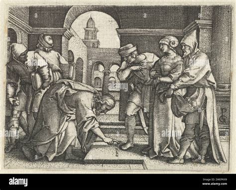 christ and the adulterous woman georg pencz 1544 1548 print the pharisees bring an