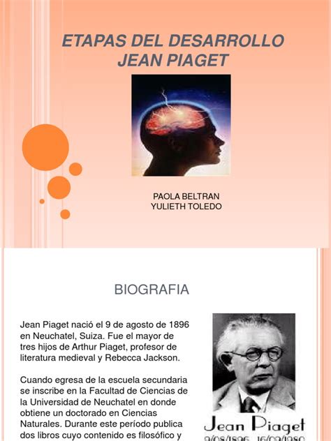 Etapas Jean Piaget Cognición Sicología Y Ciencia Cognitiva
