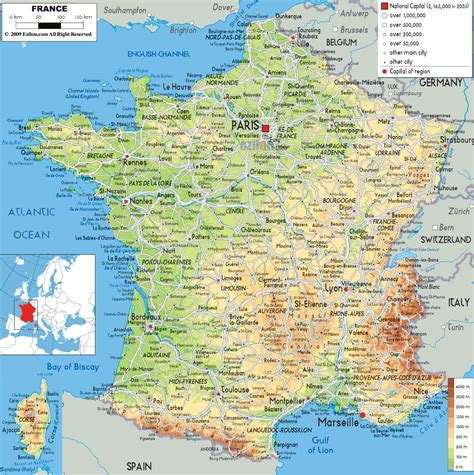 França Mapas Geográficos Da França