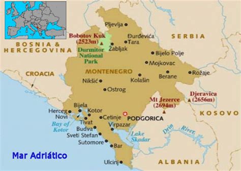 Tenemos la segunda parte de la «guía», donde. Mapa Montenegro | Mapa