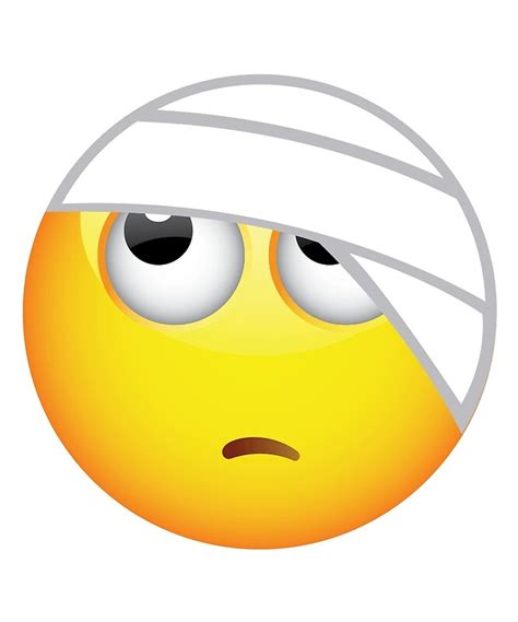 Injured Emoji By Bucksworthy Redbubble