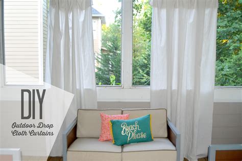 Diy Outdoor Drop Cloth Curtains Hey Trina