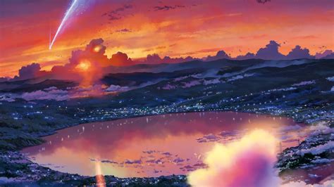 Anime Sunrise In Space 4k Wallpaper