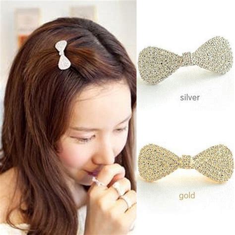women girls crystal rhinestone bowknot barrette hair clip clamp hairpin hair accessories in