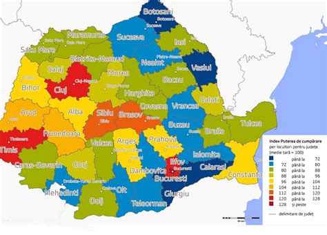 Așa Arată Harta Puterii De Cumpărare A Românilor Pe Județe