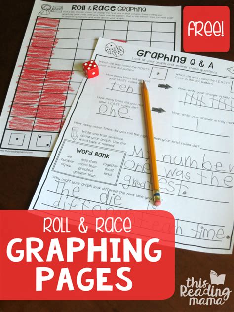 Graphs can help with word problems. Roll and Race Graphing Worksheets - This Reading Mama