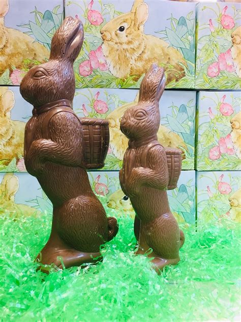 Solid Milk Chocolate Standing Easter Bunny Dayton Homemade Chocolates And T Baskets