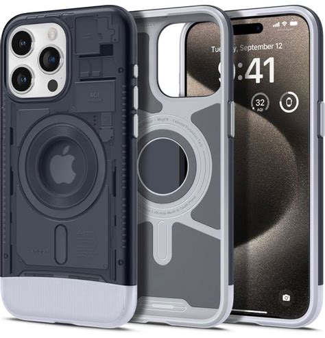 Spigen Iphone 15 Propro Max Case Classic C1 Magfit 手提電話 電話及其他裝置配件