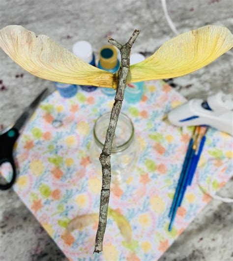 Kids Craft Maple Seed Dragonfly —