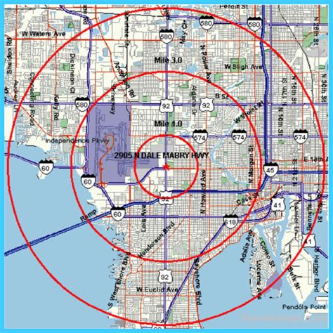 Map Of Tampa Florida Travelsmapscom