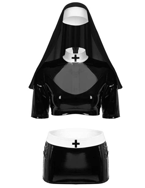 Adult Women Sexy Nun Costume Halloween Party Cosplay Outfits Bodycon Dress Club Ebay