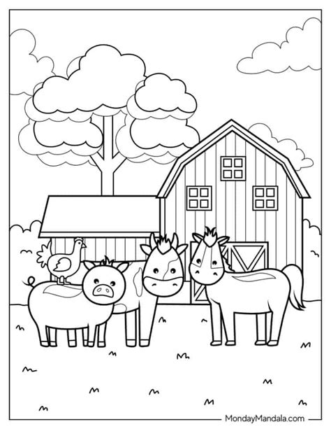 20 Farm Animals Coloring Pages Free Pdf Printables