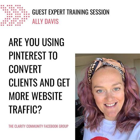 a woman with pink hair is smiling and has the words are you using pinterest to convert client s