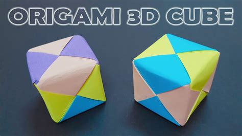 Origami 3d Cube Paper Craft Easy Paper Cube Speriz Youtube