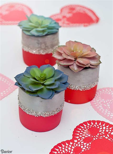 Diy Plant Pots With Succulents For Valentines Day Darice Plant Pot
