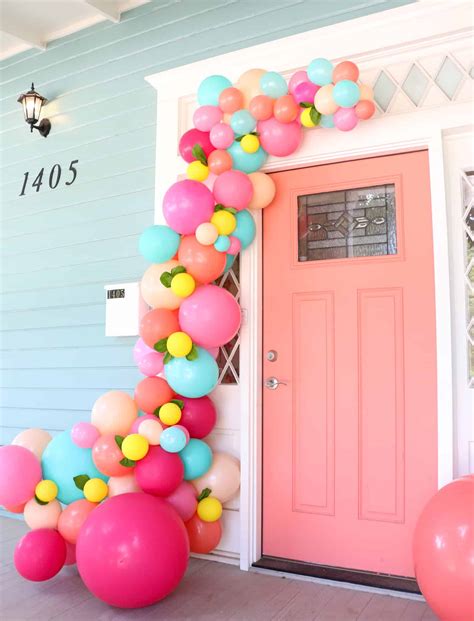 Make A Balloon Garland For Your Front Door A Beautiful Mess