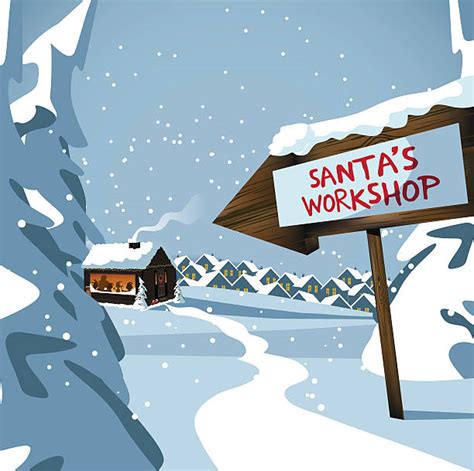 Free Clipart Santas Workshop