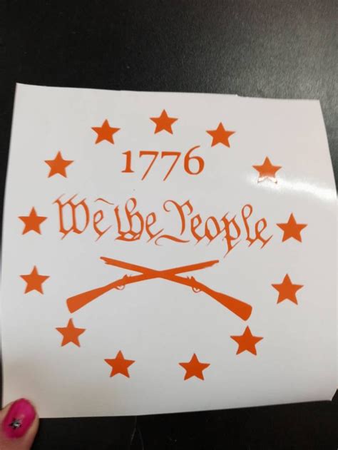We The People 1776 Decal Vinyl Sticker Usa America Second Etsy