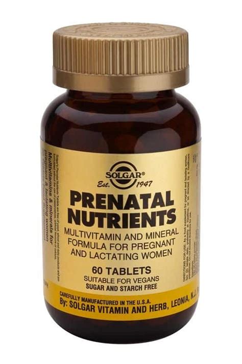 Solgar Prenatal Nutrients 60 Tablets Edinburgh Centre Of Nutrition