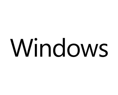 Windows Symbol Brand Logo Name Black Design Microsoft Software Vector