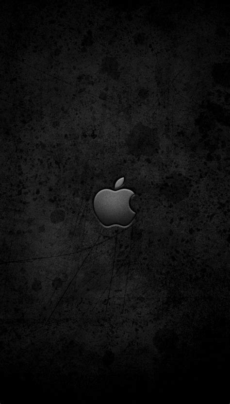 Download Black Apple Logo Original Iphone 4 Wallpaper