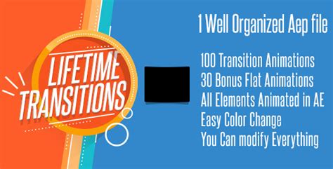 They are not to be redistributed or resold. Lifetime Transitions Pack by creartdesign | VideoHive