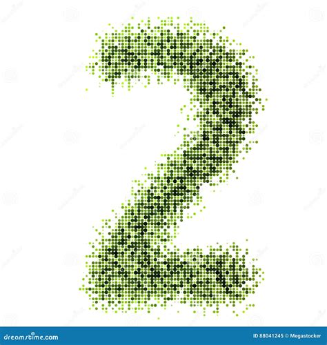 Dots Style Numbers. Vector Illustration Stock Vector - Illustration of