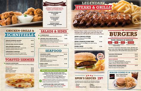 Spur Steak Ranches Menu Prices And Specials