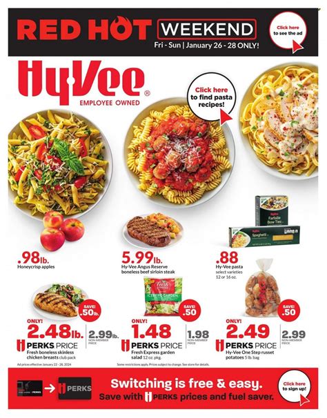 Hy Vee Ia Il Ks Mo Weekly Ad Flyer Specials January 22 To January