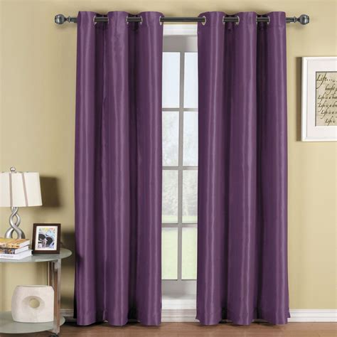 Soho Purple Grommet Blackout Window Curtain Panel Purple Curtains