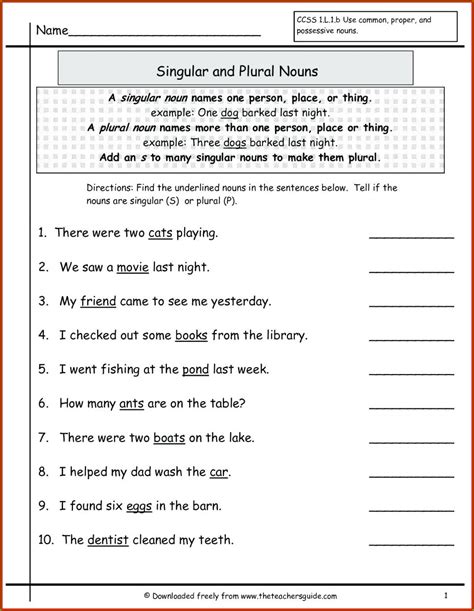 Collective Nouns 1 Worksheet 15 Best Images Of Parts Of Speech